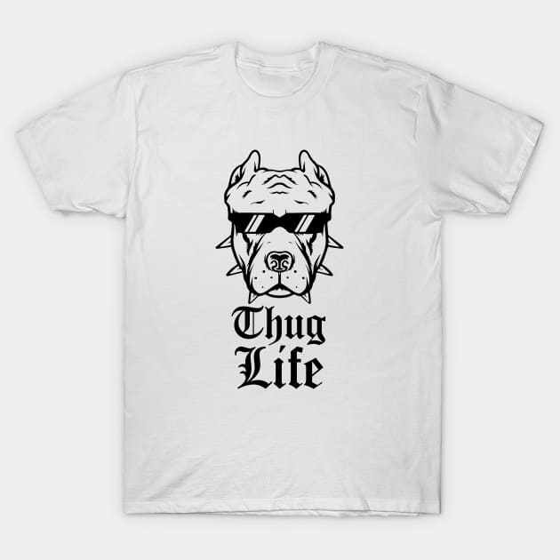 Thug Life Thug Dog T-Shirt by amalya